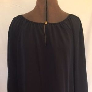 Tory Burch Navy Peasant type blouse Size Small